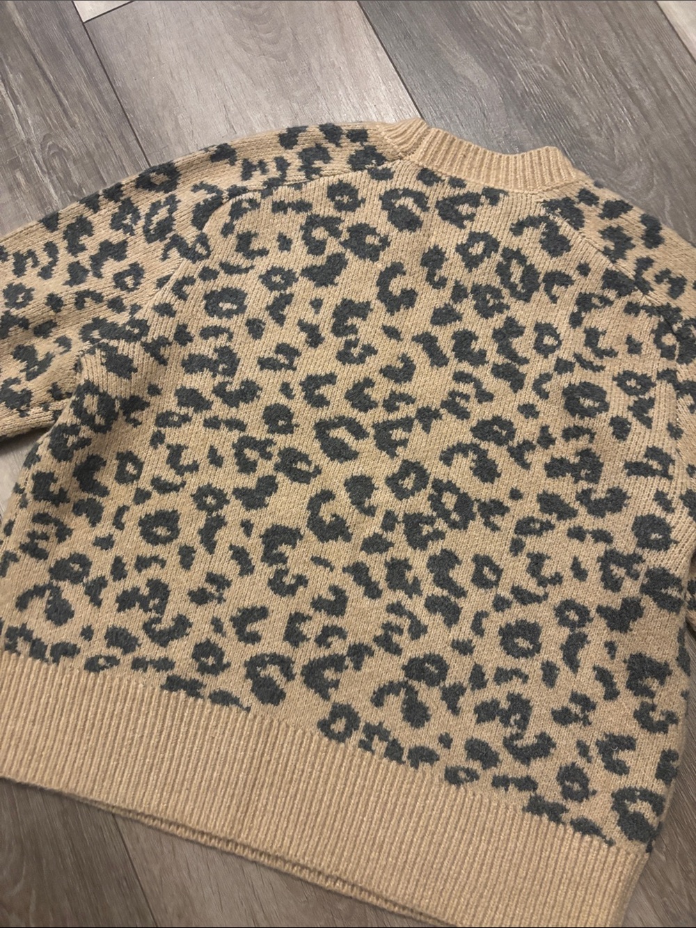 Abercrombie & Fitch Madeline Leopard Print Oversized Crew Neck Sweater - Picture 11 of 13